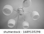 Small photo of Hanging unholy ceramic white chandelier