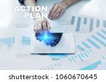 action plan on the virtual... | Shutterstock . vector #1060670645