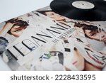 Small photo of Miami, FL, USA; July 2022; Indie band Tegan and Sara music album on vinyl record LP disc. This album is called Heartthrob