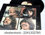 Small photo of Miami, Fl, USA: Dec 2022: Let it Be is a record by the English rock band The Beatles. This music album is on a vinyl record LP disc. Psychedelic pop music. Album cover