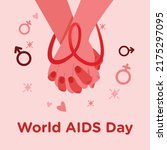 illustration of world aids day | Shutterstock .eps vector #2175297095