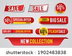 modern sale stickers and tags... | Shutterstock .eps vector #1902483838