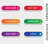 set of trendy buttons in modern ... | Shutterstock .eps vector #1684620058