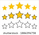 gold 5 stars of review. vector. ... | Shutterstock .eps vector #1886396758