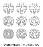 circular vector lines  circle... | Shutterstock .eps vector #2105580422