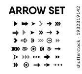arrows big black set icons ... | Shutterstock .eps vector #1932319142