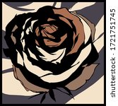 Big Rose Flower Silk Scarf...