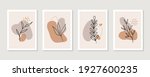 vector set of boho minimal wall ... | Shutterstock .eps vector #1927600235