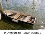 An Old Rowboat In Bad Condition ...