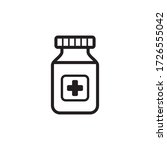 medicine bottle icon vector... | Shutterstock .eps vector #1726555042