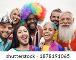 Cheerful Multiracial People...