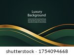 abstract wavy luxury dark green ... | Shutterstock .eps vector #1754094668