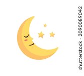 moon and stars isolated on... | Shutterstock .eps vector #2090089042