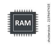 ram microchip isolated on white ... | Shutterstock .eps vector #2159647435