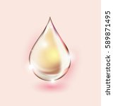 a drop of rose water  perfume ... | Shutterstock .eps vector #589871495