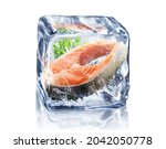 Piece Of Frozen Trout In Ice...