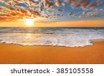 Colorful Ocean Beach Sunrise.