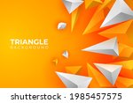 abstract yellow and orange 3d... | Shutterstock .eps vector #1985457575