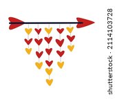 arrow with hearts of different... | Shutterstock .eps vector #2114103728