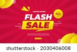flash sale banner with pink... | Shutterstock .eps vector #2030406008