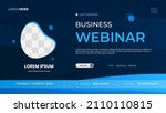 business webinar website banner ... | Shutterstock .eps vector #2110110815