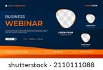 business webinar website banner ... | Shutterstock .eps vector #2110111088