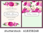 vintage wedding invitation | Shutterstock .eps vector #618358268