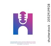 letter h podcast record logo.... | Shutterstock .eps vector #2052919928