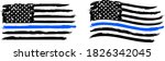 thin blue line. flag with... | Shutterstock .eps vector #1826342045