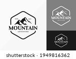 vintage mountain badge logo... | Shutterstock .eps vector #1949816362