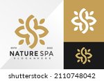 letter s floral nature spa logo ... | Shutterstock .eps vector #2110748042