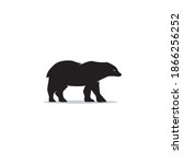 bear silhouette logo icon... | Shutterstock .eps vector #1866256252