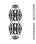 tribal tattoo. abstract  black... | Shutterstock . vector #361112468