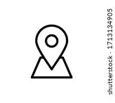 pin location icon vector... | Shutterstock .eps vector #1713134905