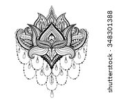 Vector Ornamental Lotus  Ethnic ...