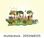 the life cycle of animals.... | Shutterstock .eps vector #2032468235