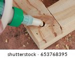 Small photo of Gluing dowel joint