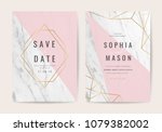 luxury wedding invitation cards ... | Shutterstock .eps vector #1079382002