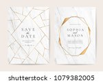 luxury wedding invitation cards ... | Shutterstock .eps vector #1079382005