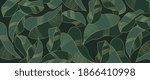 gold tropical leaves background.... | Shutterstock .eps vector #1866410998