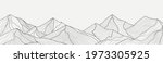 black and white mountain line... | Shutterstock .eps vector #1973305925