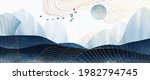 blue mountain and golden line... | Shutterstock .eps vector #1982794745