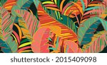 tropical leaves and jungle... | Shutterstock .eps vector #2015409098