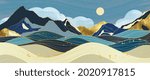 gold mountain wallpaper design... | Shutterstock .eps vector #2020917815