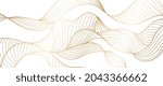 gold abstract line arts... | Shutterstock .eps vector #2043366662