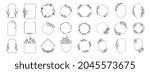 wedding logo. laurels frames... | Shutterstock .eps vector #2045573675