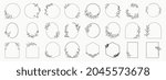 wedding logo. laurels frames... | Shutterstock .eps vector #2045573678