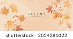 autumn background vector. hand... | Shutterstock .eps vector #2054281022
