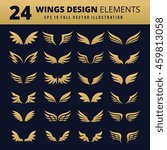 Luxury Wings Icons Set
