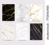 marble with golden texture... | Shutterstock .eps vector #793043485